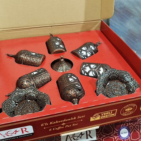 鄂圖曼土耳其金屬陶瓷咖啡 杯組